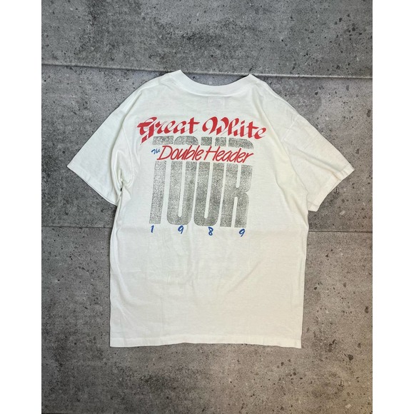 Bonehead "The Great White Double Header" Tee (M) - 1989 - Picture 3 of 4
